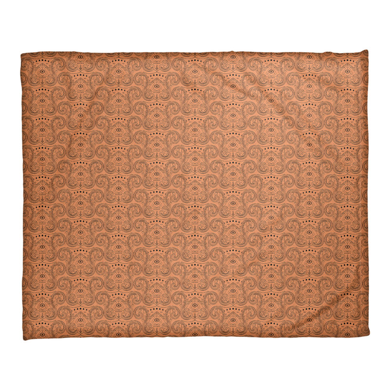 Couverture pour le troisième œil Katelyn Elizabeth, l 52,5 po x L 62,5 po, Orange