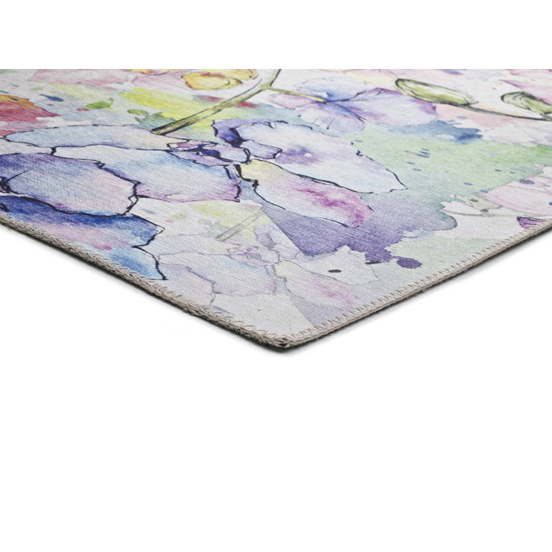 Turribridge Floral Area Rug, Rectangle 80 x 150cm
