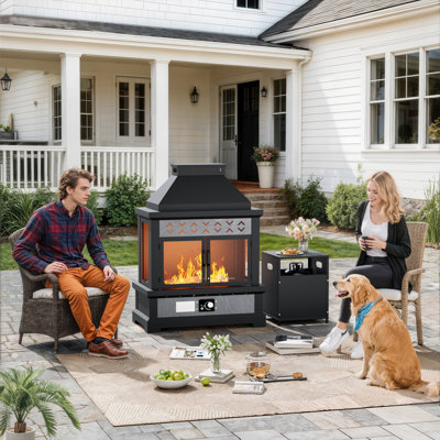 Premium Welded Steel Outdoor Gas Fireplace