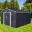 Abri de jardin extérieur en métal 11,2 x 10,6 pi Ft avec fenêtre