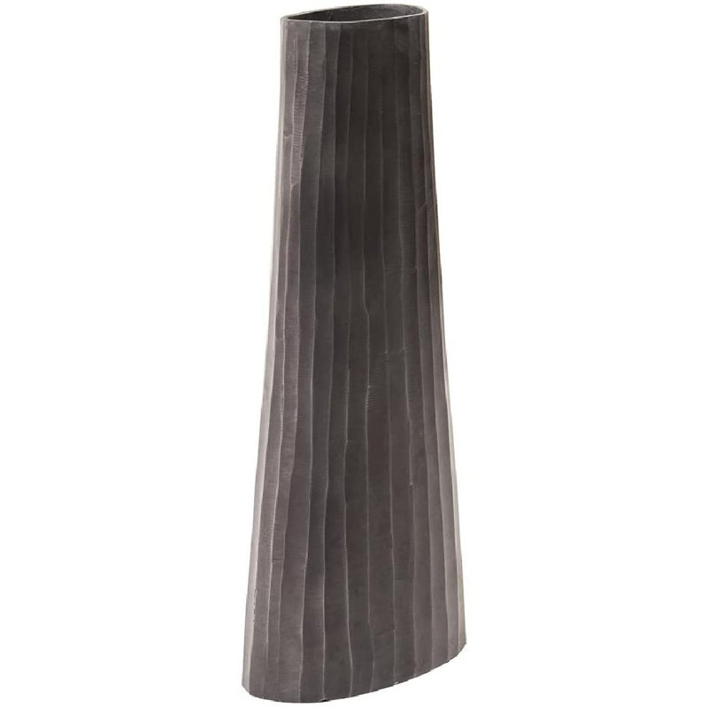 Metal Floor Vase, Graphite Gray, 22" H x 10" W x 10" D
