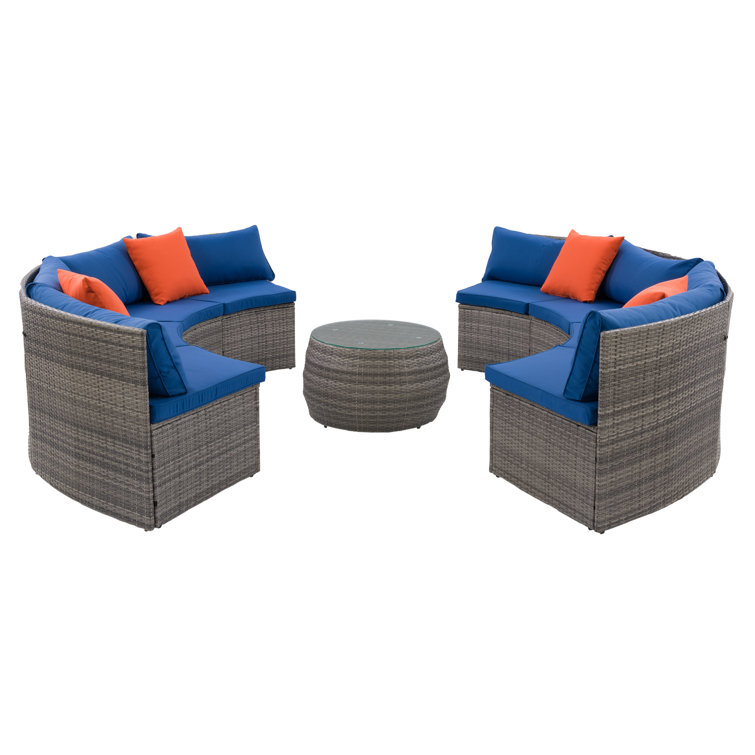 Bilkis 8 - Person Patio Conversation Sets with Cushions