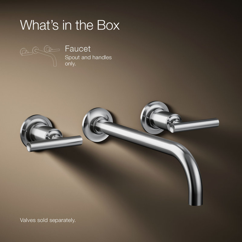 Purist® Wall Mounted Bathroom Faucet, Lever Handle, Polished Chrome