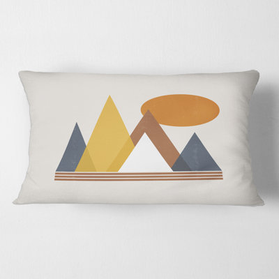 Mountain and Sun Rectangular Pillow Cover & Insert