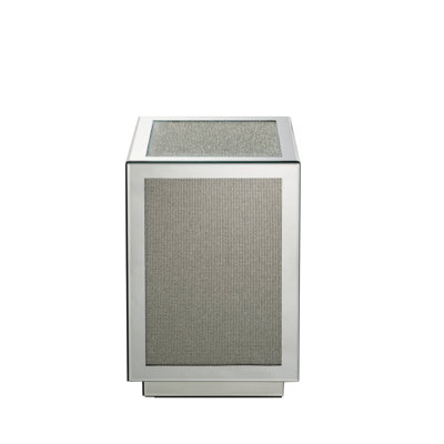 Rudy Mirrored Accent Table with Faux Diamonds
