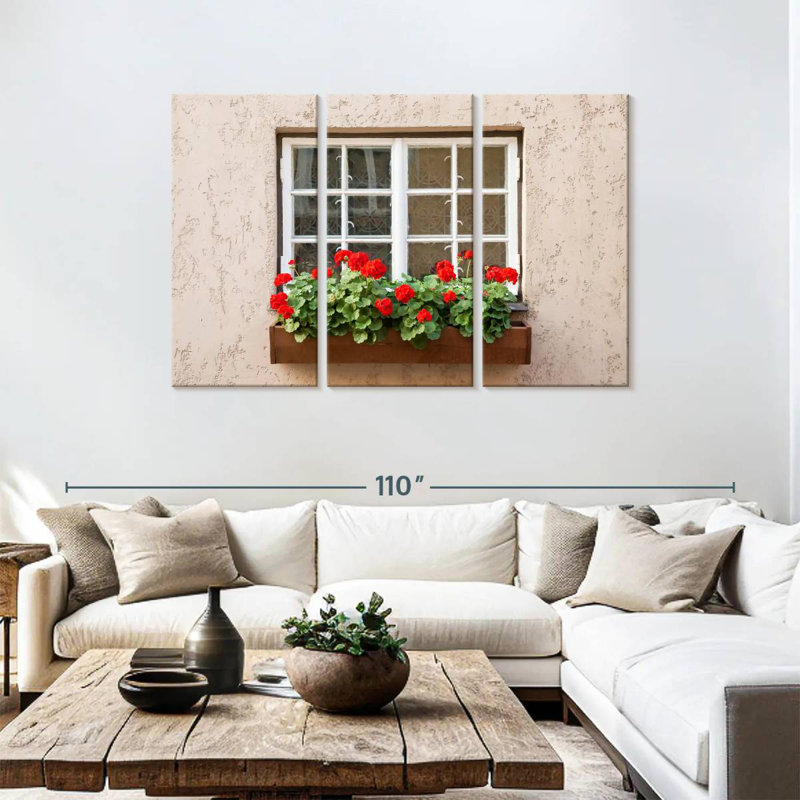 Lilie Window Flower, 48" H x 74" W