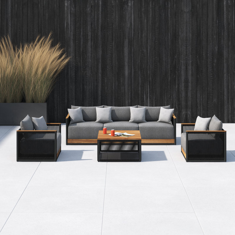 Bryshere 5 - Person Patio Conversation Sets with Cushions