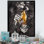 Steampunk Girl Burning A Candle - œuvre d'art sur toile rétro
