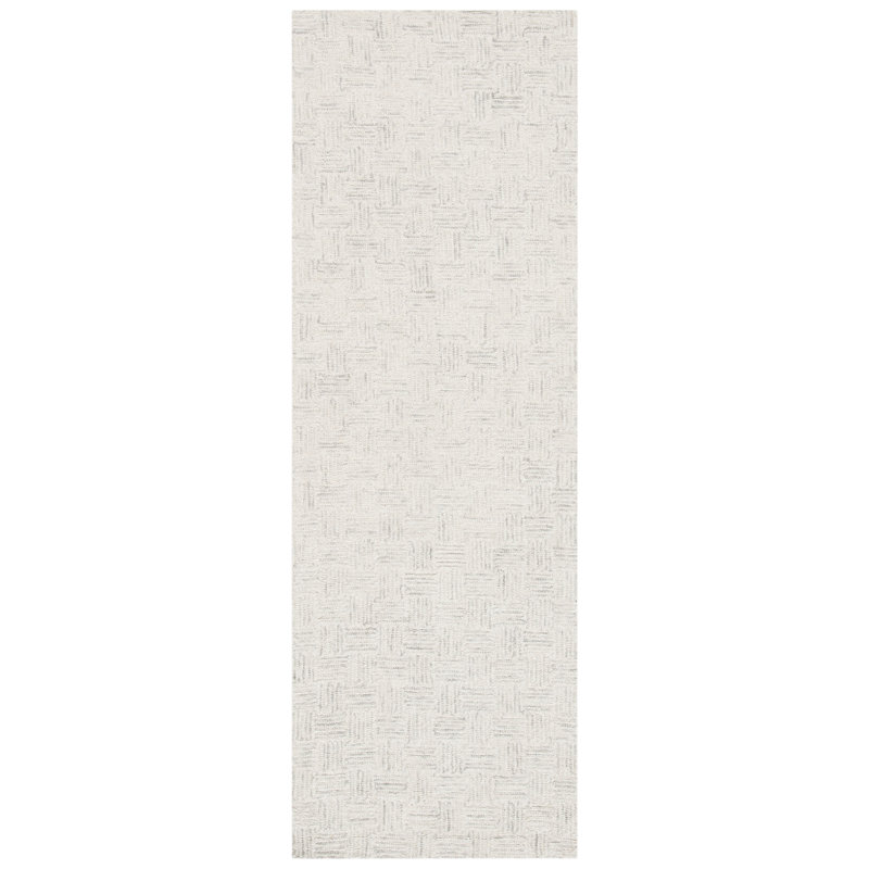 Maebel Hand Tufted Wool And Cotton With Latex Solid Color Rug, Runner 2'3" x 8'