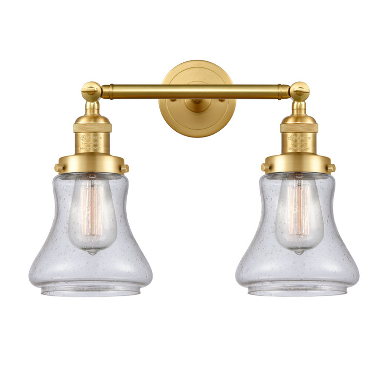 Edda 2 - Light Dimmable Vanity Light, Seedy, 6 Watt Vinage LED Bulb, Satin Gold