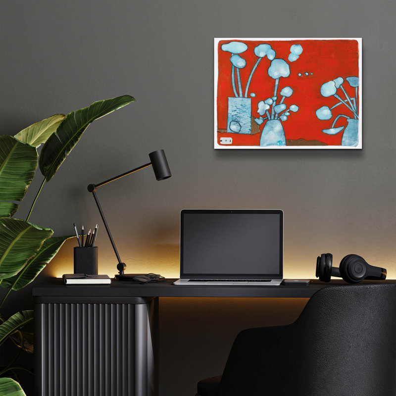 «3 Blue Bouquets 9» par Maria Pietri, H 12 po x l 16 po x P 0,13 po