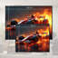 Single Picture Frame LED Illuminated Wall Art Wall Art on Glass / Aluminium-126533750