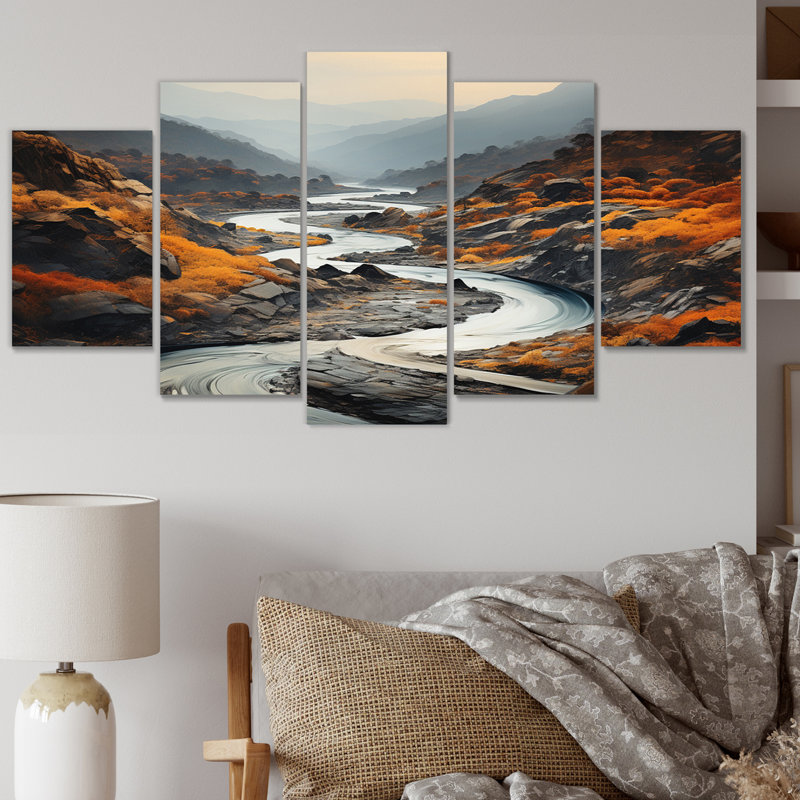Impression sur toile, 5 panneaux,