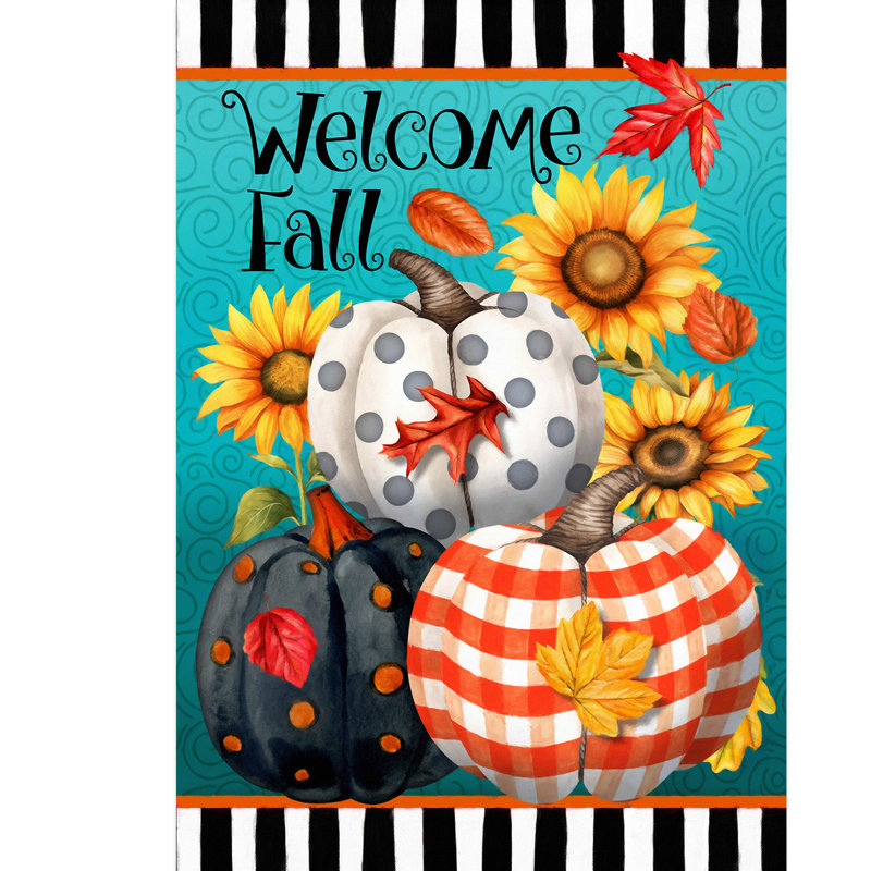 Perfectly Patterned Pumpkins Garden Flag