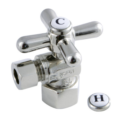 Soupape d'arrêt à angle quart de tour FIP x 3/8 po Kingston Brass Vintage Kingston