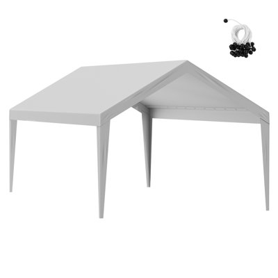 12' x 20' - Plastic - Carport Replacement Canopy - Gray