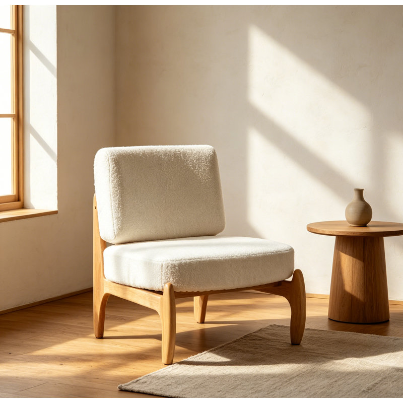Chaise d'appoint Teddy, Ourson blanc, Brun