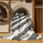 Washable Steel Gray White Striped Area Rug-820056212