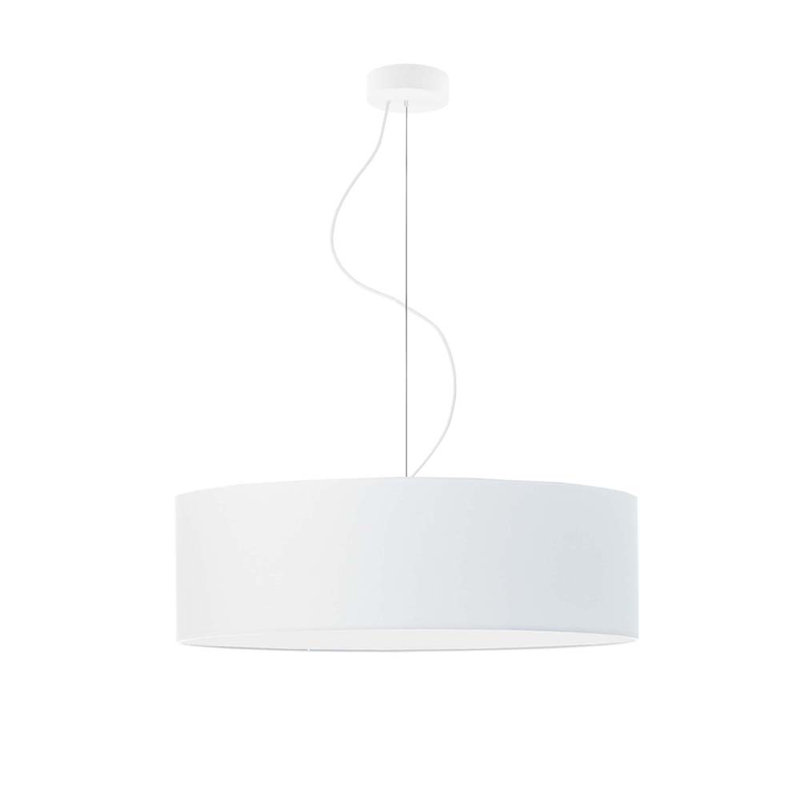 Aubryella 4 - Light Drum Pendant, White, White