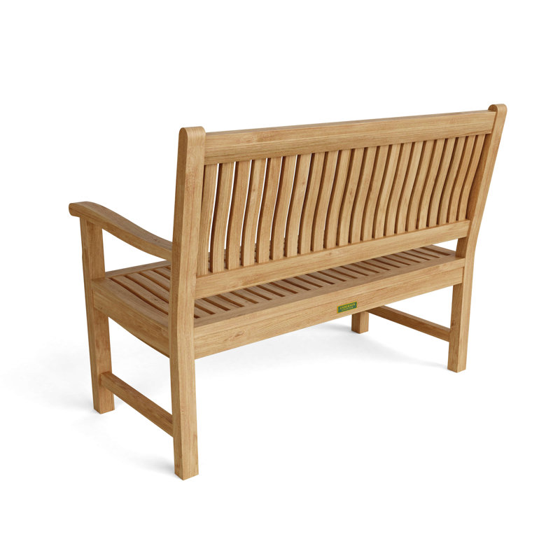 Del-Amo Teak Garden Bench, 35" H x 49" W x 26" D