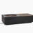 Outdoor 50000BTU Lightweight Concrete Rectangular Fire Pit Table with Storage Space, without Tank Lid