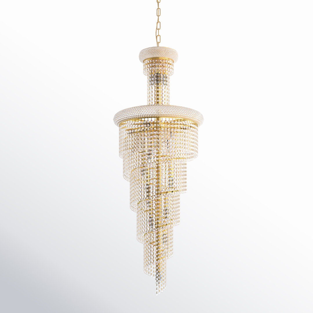 Sterns 22 - Light Unique Tiered Chandelier with Crystal Accents Willa Arlo™ Interiors 