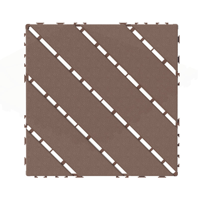Paquet de 44 carreaux de terrasse, Brun