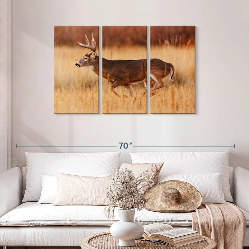 Brampt Running Buck, 28" H x 45" W