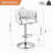 360° Fabric Cover Swivel Bar Stools Set Of 2, Adjustable Counter Height Bar Chairs With Woven Back & Footrest Chromed  Bar Stools For Kitchen Island, Cafe, Pub-1983949213