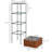 24"X24"X11.98" Raised Garden Pot Bed, Brown. Galvanized With Versatile And Strong Trellis Tomato Cage. Open Bottom Design For Efficient Drainage. Improve Your Outdoor Living Space Backyard, Garden,