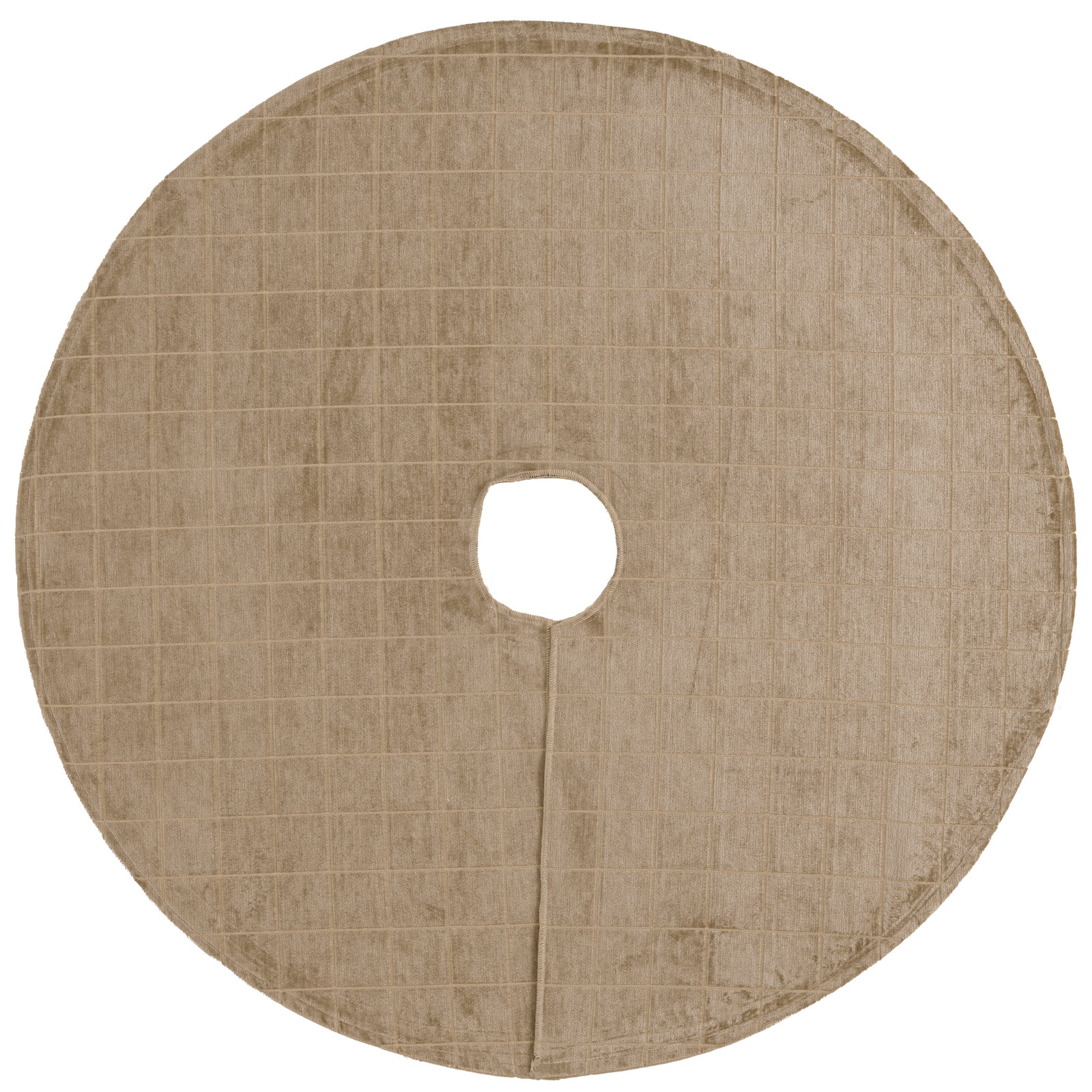 Block Christmas Tree Skirt, Fawn, 36"