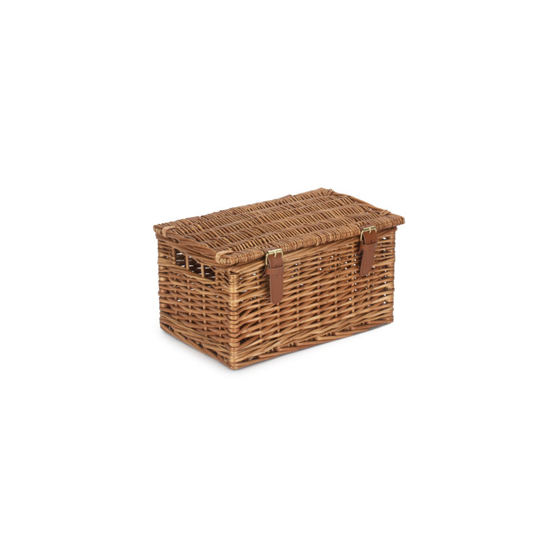 Lily Manor Wicker Windsor Empty Hamper Basket, 19cm H x 37cm W x 25cm D