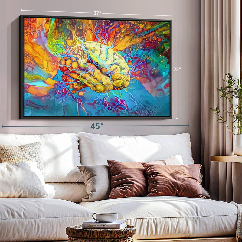 Abstract Brain Canvas Print, 25" H x 37" W