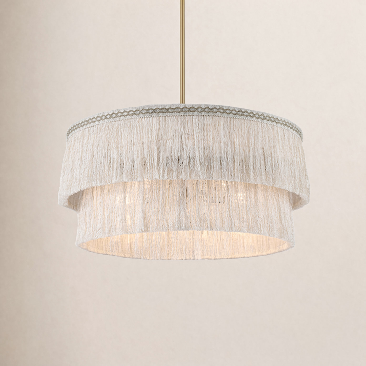 Aretha 5-Light Pendant In Natural Brass
