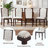 High Back Button Tufted Upholstered Dining Chairs-1410300291