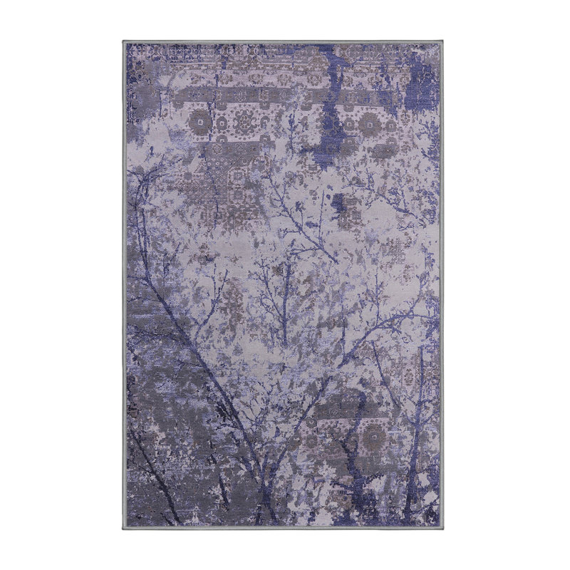 Tapis mauve / gris Buhler, Tapis de couloir 2 pi x 5 pi