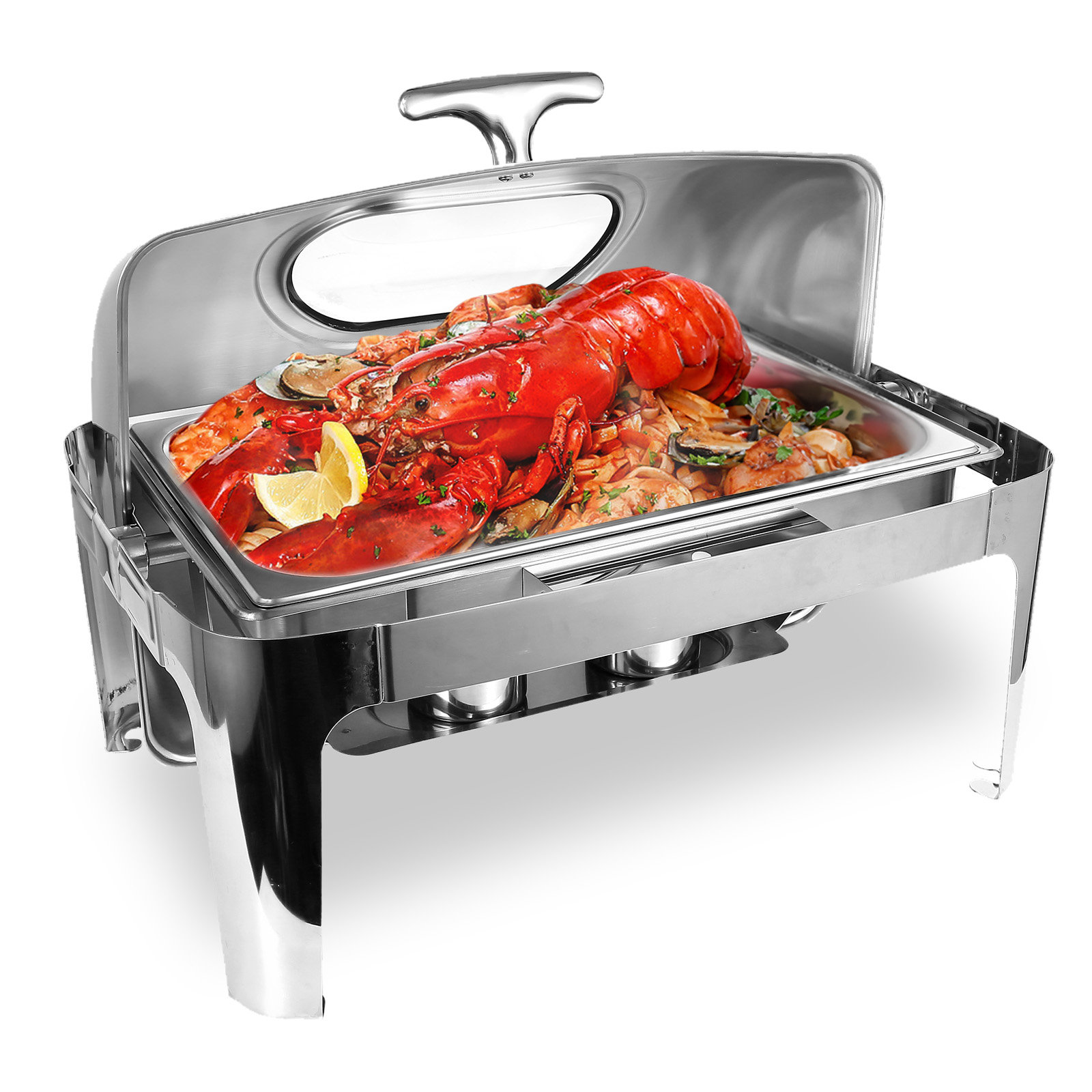 Chafer Single Tray 8 Qt. Set Commercial Stainless Steel Full Size