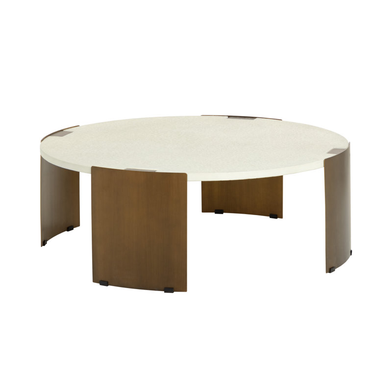 GALLUS Outdoor Circular Coffee Table, Cream