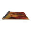 Tapis orange à motif géométrique-392871877