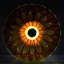 Floral Glass Solar Birdbath