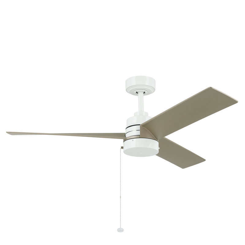 52 Inch Spyn Lite Fan in Blades, White, Silver