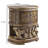 Birdsong 2-Drawer Scroll Carved Nightstand, Brown & Gold Finish