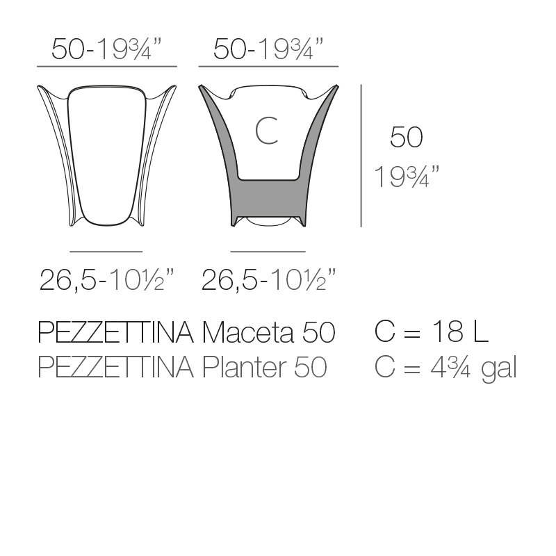 Pezzettina Resin Pot Planter, 19.75" H x 19.75" W x 19.75" D, Ecru