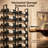 16 Bottle Wall Mount Wine Rack,Black Industrial Wine Storage Display Rack, Wine Cellar Storage,for Home Bar, Restaurant