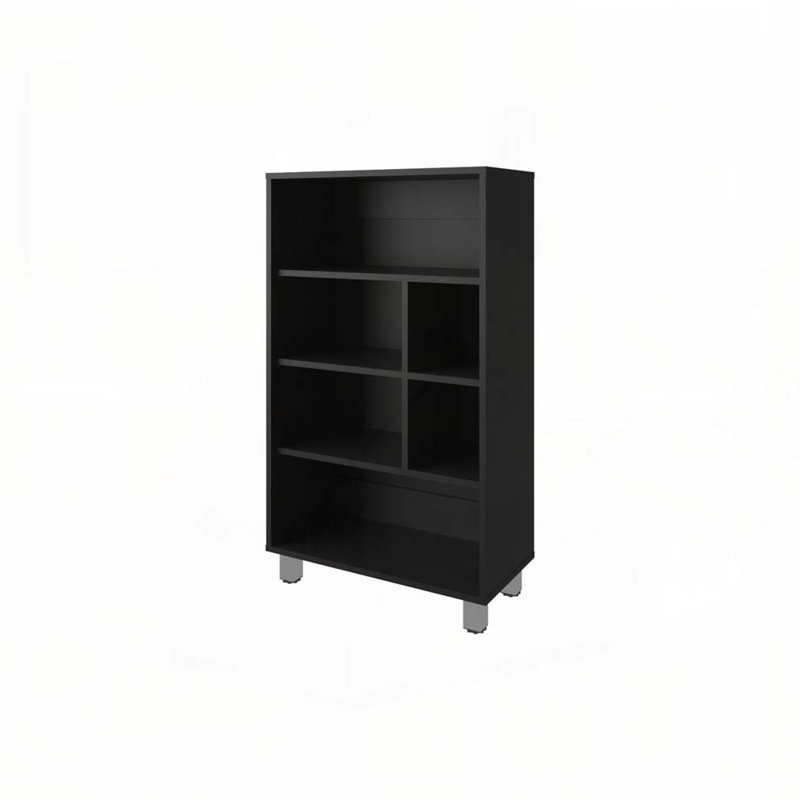 Bibliothèque noire avec six tablettes, Noir