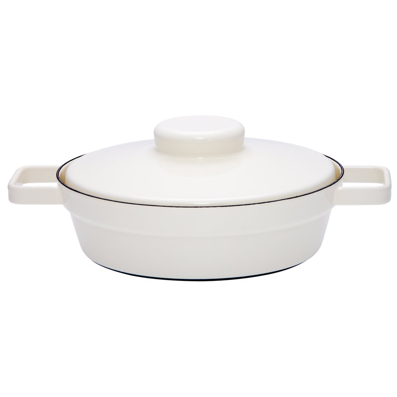 Riess Kelomat Saute Pan with Lid, Pure white, Diameter: 24 cm
