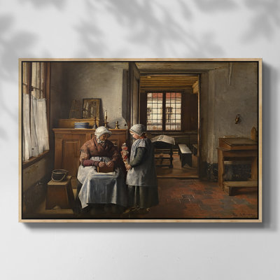 On the Banks of the Chiemsee (Ved bredden av Chiemsee), 1871-Hans Gude-Framed Gallery Wrapped Canvas