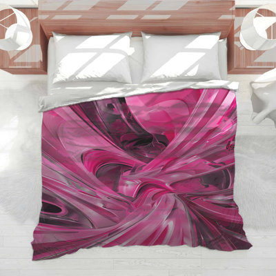 Édredon dynamique à tourbillons roses