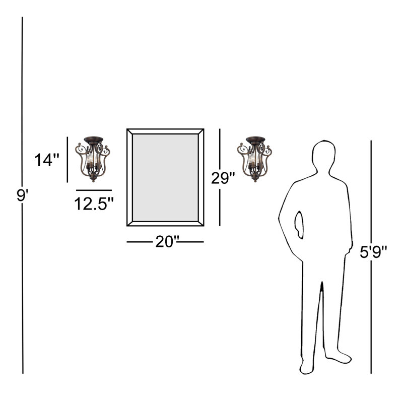 Plafonnier semi-encastré à 4 lumières de style lustre 12,5 po Samson
