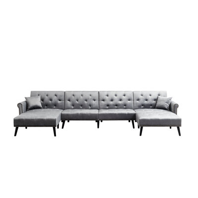 Canapé modulaire en velours 150 po Kallick